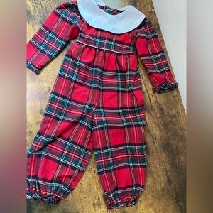 The Beaufort Bonnet Company Tartan Plaid Romper